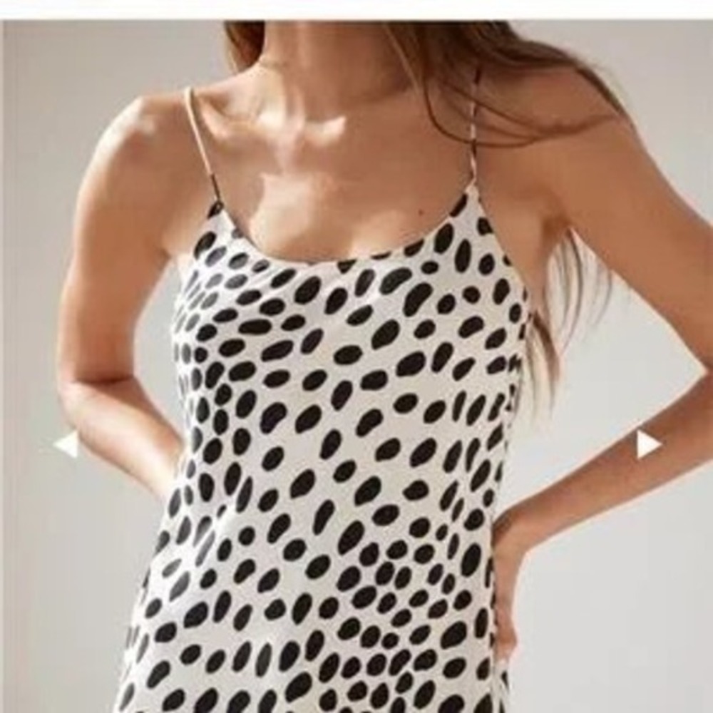 AYR. Dalmatian Print Slip Midi Dress Spaghetti Straps. NWOT. XL - Picture 2 of 3